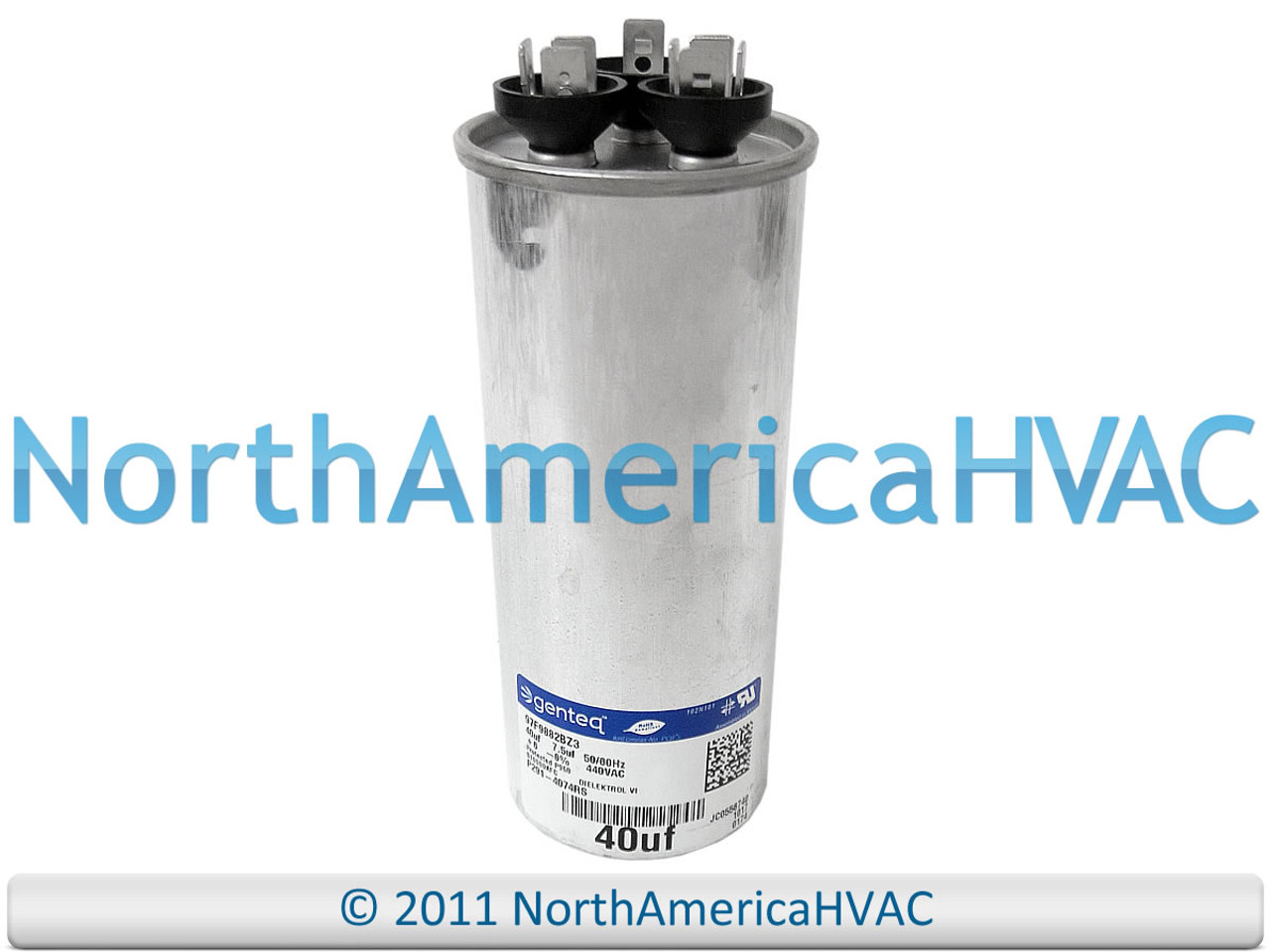 2 Pack - GE Genteq Capacitor Dual Run 40/7.5 uf MFD 440 Volt